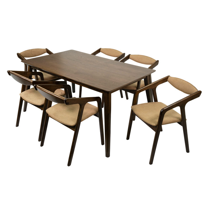 Amazon.com - jiexi 59 in Wooden Dining Table Set, 2 PU
